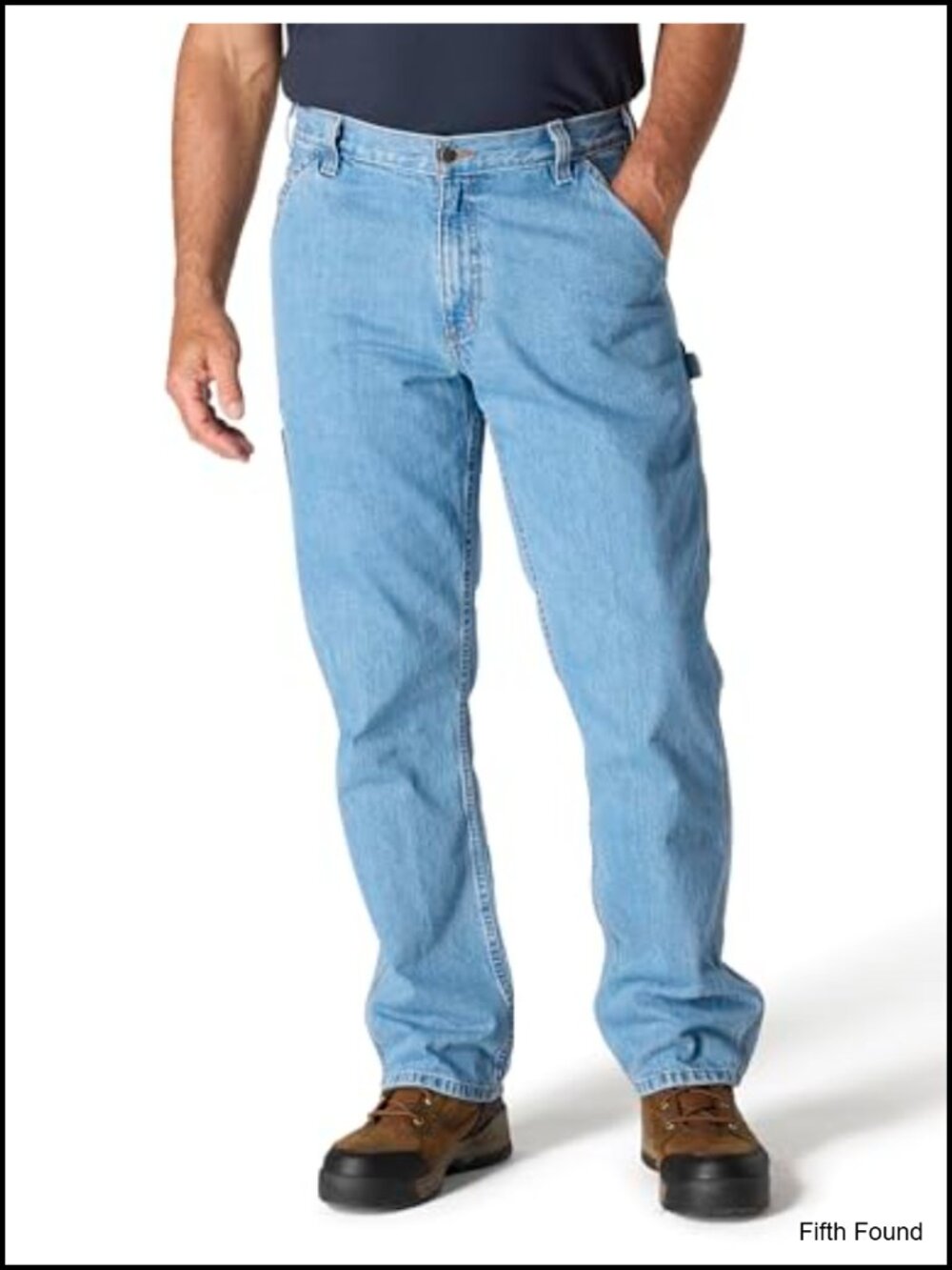 Carhartt Loose Straight 100% Cotton Washed Denim Dungaree Work Pants